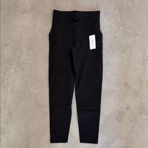 SPANX Kids Black High-Rise Leggings with Side Pocket